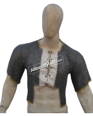 Chain Mail Waistcoat Style 6 MM Flat Riveted with solid ring